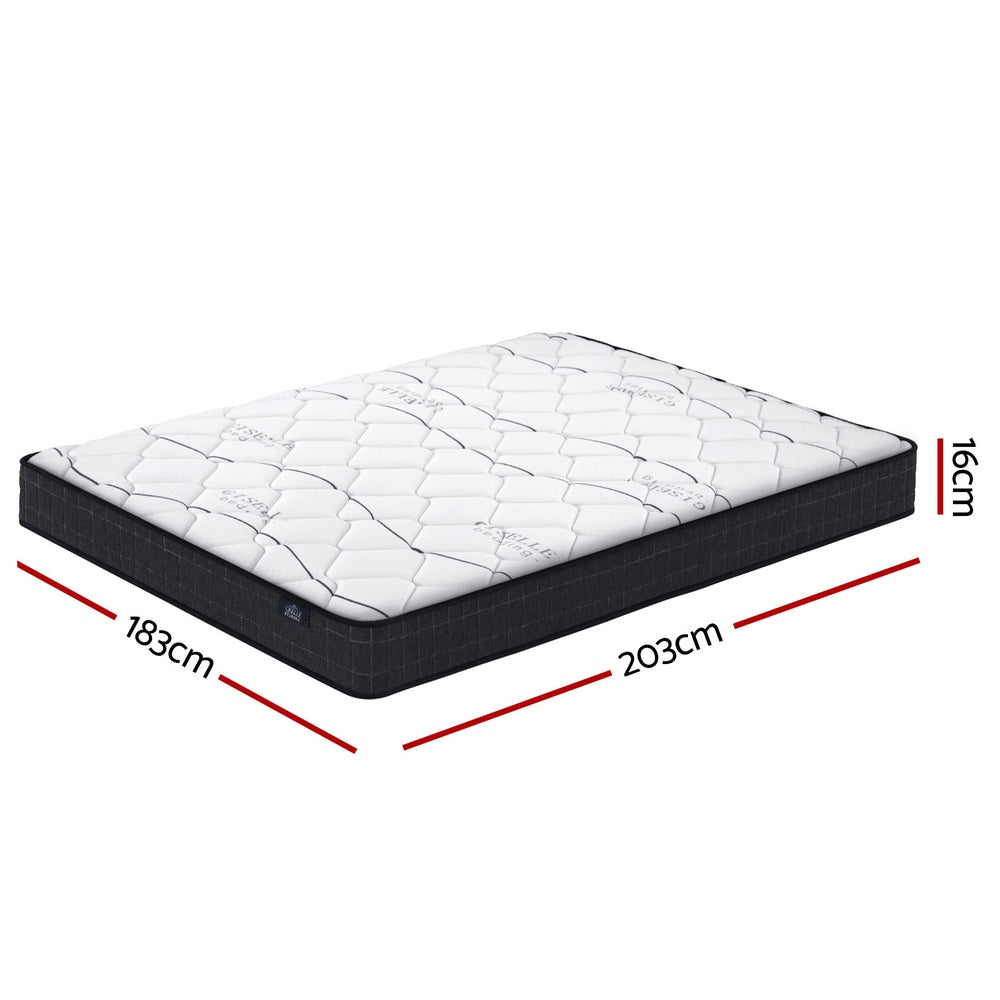 Giselle Bedding 16cm Mattress Medium Firm King-Furniture &gt; Mattresses &gt; King Size Mattress-PEROZ Accessories