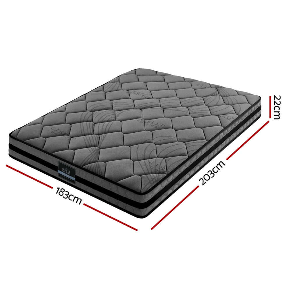 Giselle Bedding 22cm Mattress Medium Firm King-Furniture &gt; Mattresses &gt; King Size Mattress-PEROZ Accessories