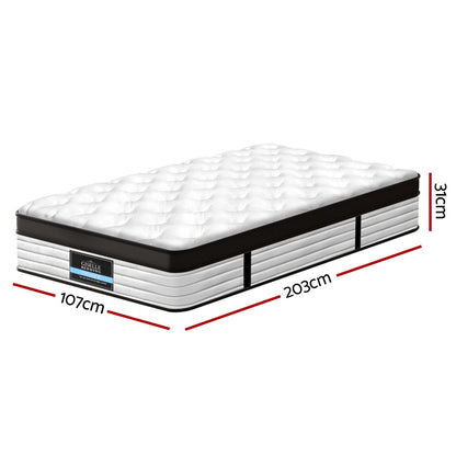 Giselle Bedding 31cm Mattress Euro Top King Single-Furniture &gt; Mattresses &gt; Single Mattress-PEROZ Accessories