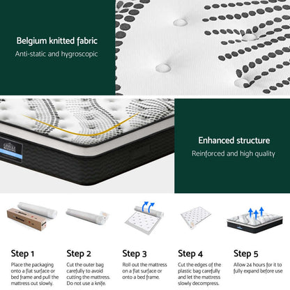 Giselle Bedding 32cm Mattress Euro Top Super King-Furniture > Mattresses > King Size Mattress-PEROZ Accessories