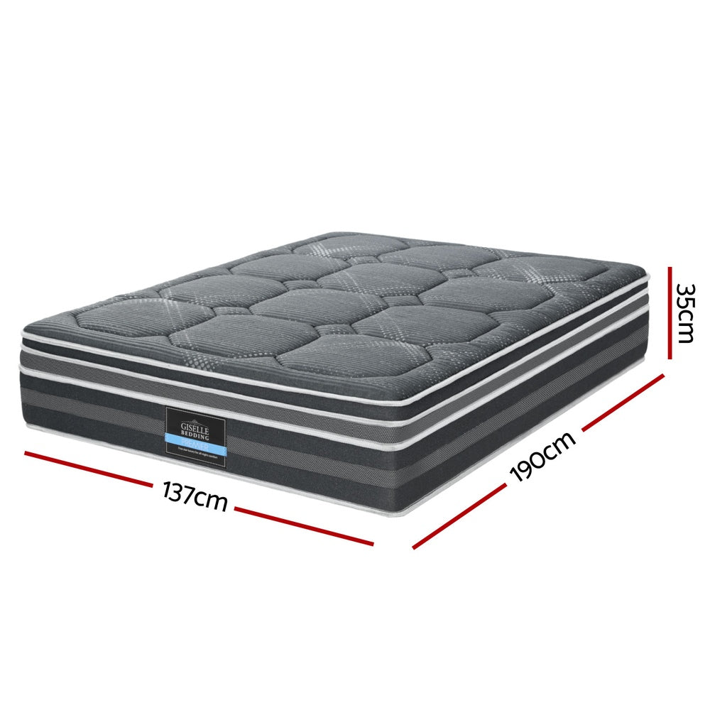 Giselle Bedding 35cm Mattress Bamboo Cover Double-Furniture &gt; Mattresses &gt; Double Mattress-PEROZ Accessories