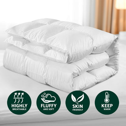 Giselle Bedding 800GSM Goose Down Feather Quilt Winter Blanket Duvet Comforter Single-Home &amp; Garden > Bedding > Quilts &amp; Duvets-PEROZ Accessories