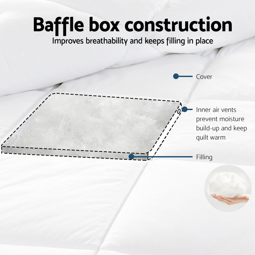 Giselle Bedding 800GSM Goose Down Feather Quilt Winter Blanket Duvet Comforter Single-Home &amp; Garden > Bedding > Quilts &amp; Duvets-PEROZ Accessories