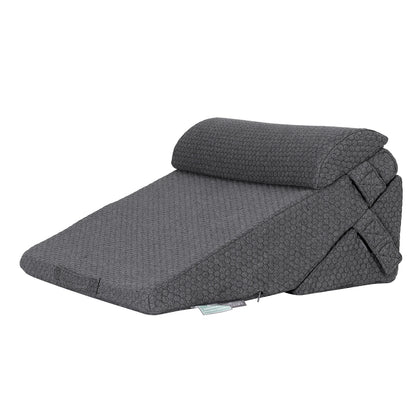 Giselle Bedding Adjustable Wedge Pillow Grey-Home &amp; Garden > Bedding > Pillows-PEROZ Accessories