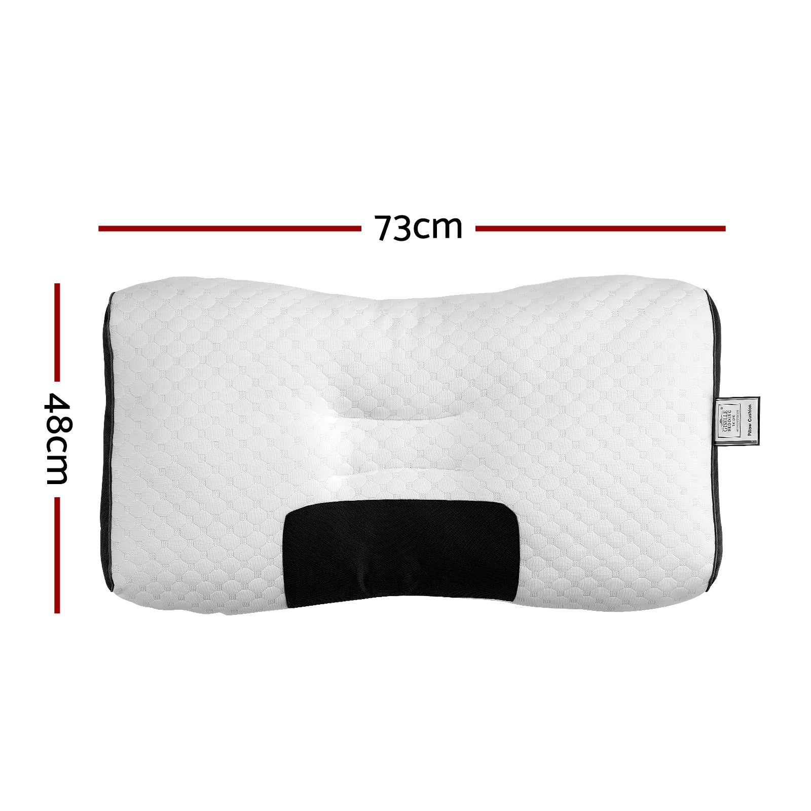 Giselle Bedding Contour Pillow Ergonomic Neck Pillow 48X73CM-Home &amp; Garden > Bedding > Pillows-PEROZ Accessories