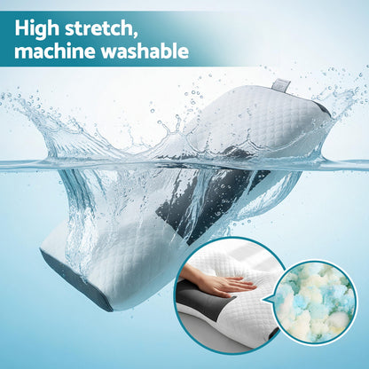 Giselle Bedding Contour Pillow Ergonomic Neck Pillow 48X73CM-Home &amp; Garden > Bedding > Pillows-PEROZ Accessories