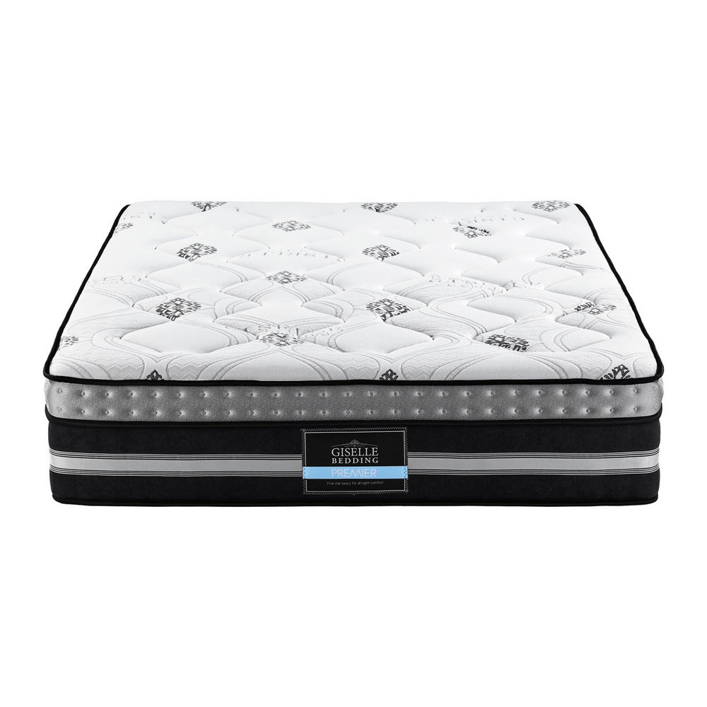 Giselle Bedding Double Mattress 35cm Bed in a Box Pocket Spring Gel Memory Foam-Furniture > Mattresses > Double Mattress-PEROZ Accessories