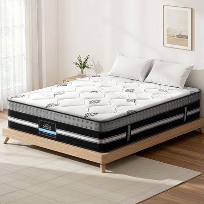Giselle Bedding Double Mattress 35cm Bed in a Box Pocket Spring Gel Memory Foam-Furniture > Mattresses > Double Mattress-PEROZ Accessories