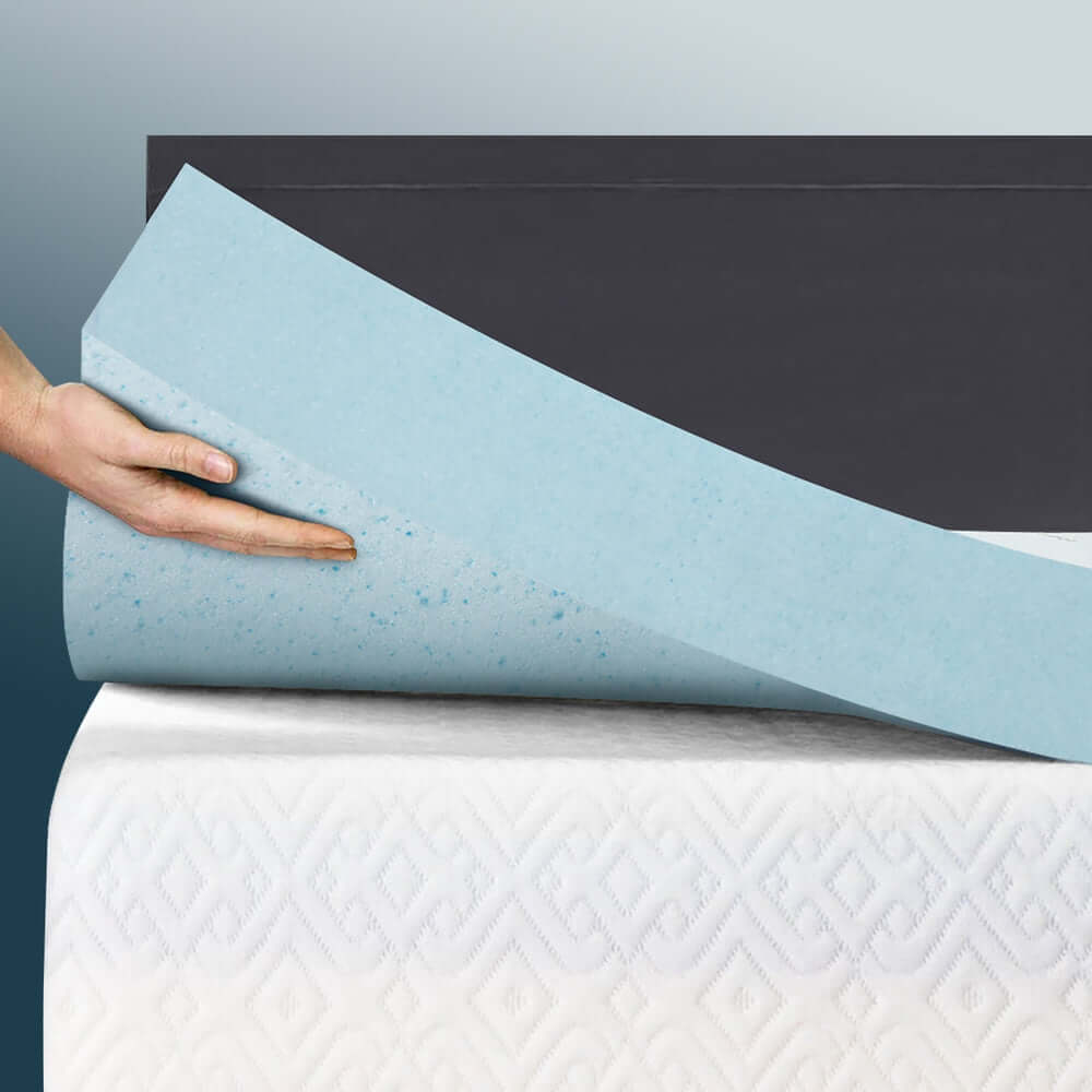 Giselle Bedding Memory Foam Mattress Topper Cool Gel 5cm King Single-Furniture &gt; Mattresses &gt; Mattress Toppers-PEROZ Accessories