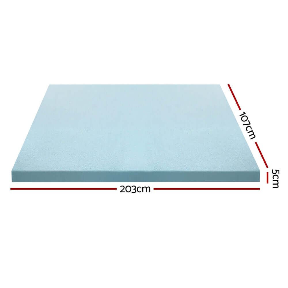 Giselle Bedding Memory Foam Mattress Topper Cool Gel 5cm King Single-Furniture &gt; Mattresses &gt; Mattress Toppers-PEROZ Accessories