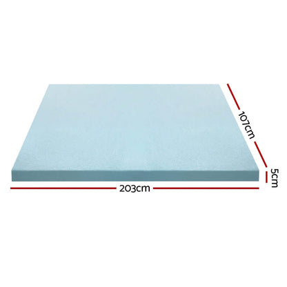 Giselle Bedding Memory Foam Mattress Topper Cool Gel 5cm King Single-Furniture > Mattresses > Mattress Toppers-PEROZ Accessories