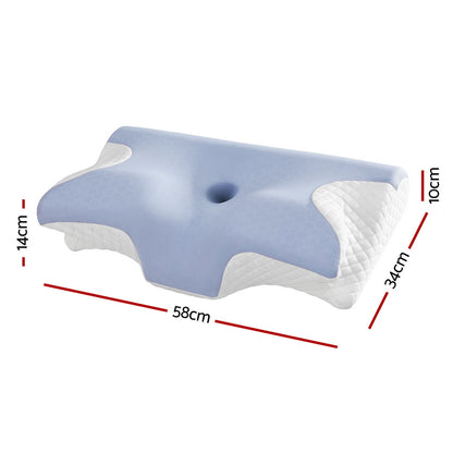 Giselle Bedding Memory Foam Pillow Ergonomic Contour-Home &amp; Garden > Bedding > Pillows-PEROZ Accessories
