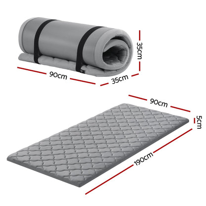 Giselle Bedding Single Foldable Mattress Camping Mat-Outdoor Recreation &gt; Camping &gt; Inflatable Mattresses-PEROZ Accessories