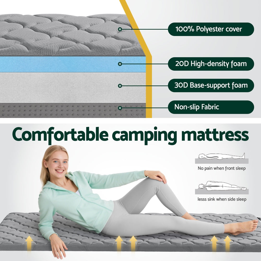 Giselle Bedding Single Foldable Mattress Camping Mat-Outdoor Recreation &gt; Camping &gt; Inflatable Mattresses-PEROZ Accessories