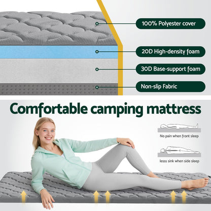 Giselle Bedding Single Foldable Mattress Camping Mat-Outdoor Recreation &gt; Camping &gt; Inflatable Mattresses-PEROZ Accessories