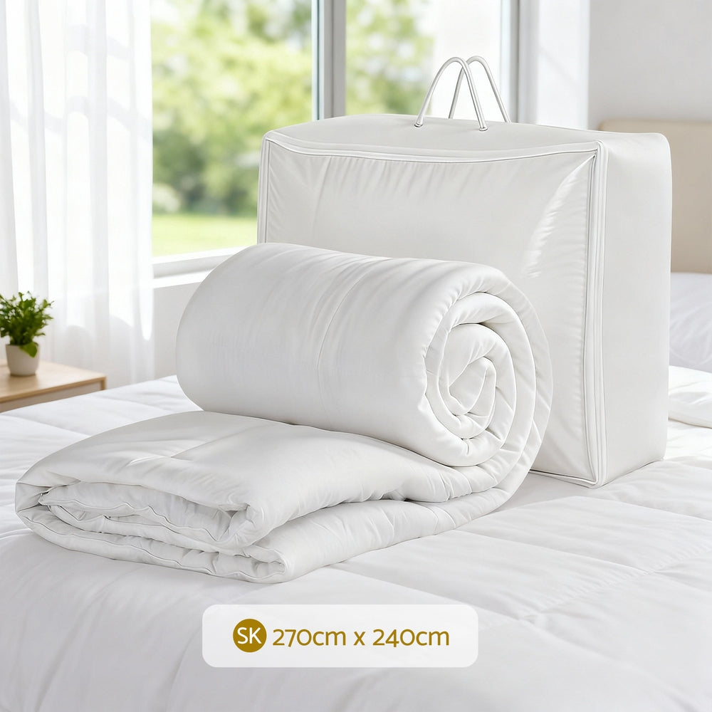 Giselle Bedding Super King Size 400GSM Microfiber Quilt All Season Duvet Quilts Comforter Winter Summer-Home &amp; Garden > Bedding > Quilts &amp; Duvets-PEROZ Accessories