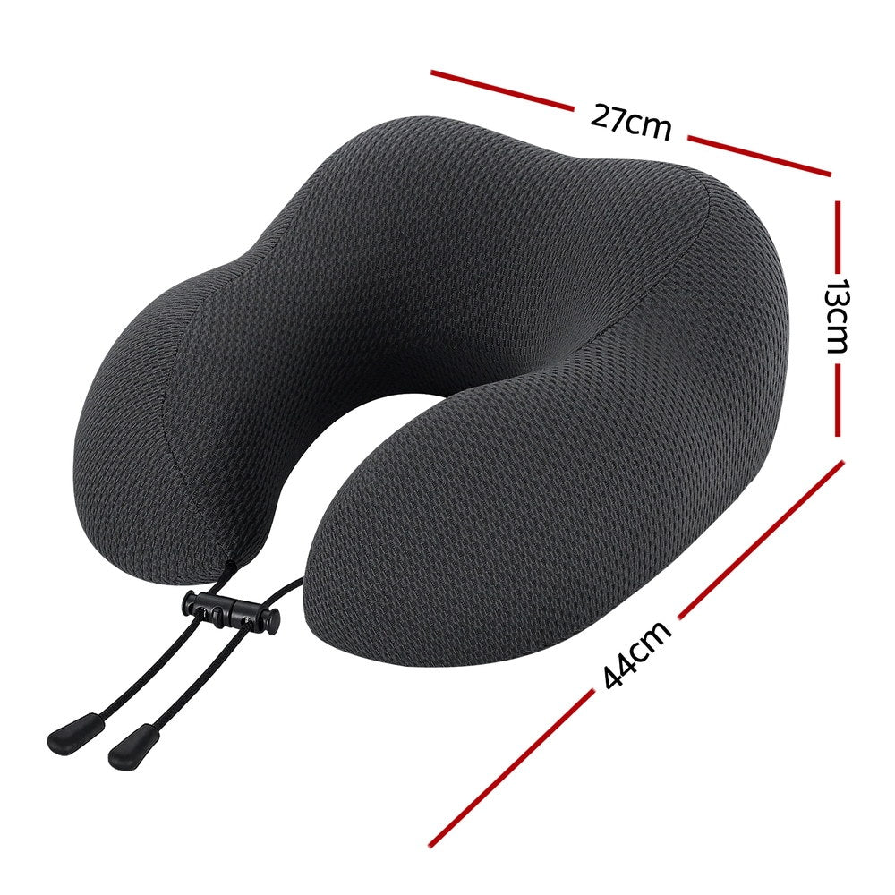 Giselle Bedding Travel Neck Pillow U-Shape Support Memory Foam Plane Car Cushion-Home &amp; Garden > Bedding > Pillows-PEROZ Accessories