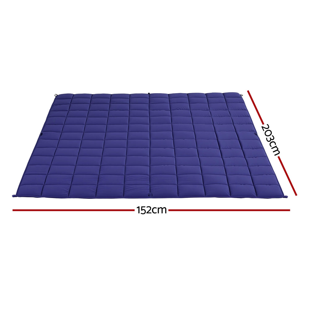 Giselle Bedding Weighted Blanket 11KG Kids Adults Heavy Gravity Relax Calm Blue-Home &amp; Garden > Bedding > Blankets &amp; Throws-PEROZ Accessories