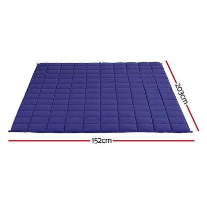 Giselle Bedding Weighted Blanket 9KG Kids Adults Heavy Gravity Relax Calm Blue-Home &amp; Garden > Bedding > Blankets &amp; Throws-PEROZ Accessories