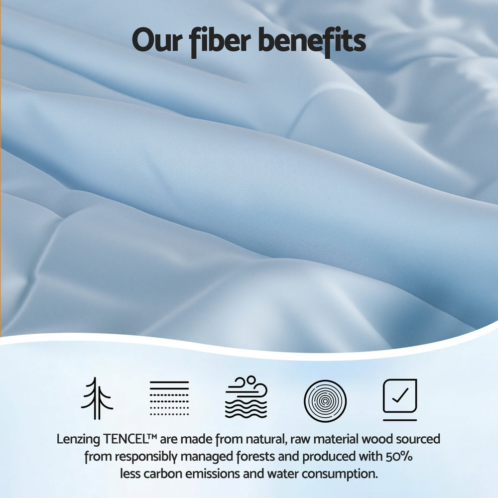 Giselle Tencel Quilt 200GSM Summer Quilts Comforter Doona Light Weight Soft Throw Blanket King-Home &amp; Garden > Bedding > Quilts &amp; Duvets-PEROZ Accessories