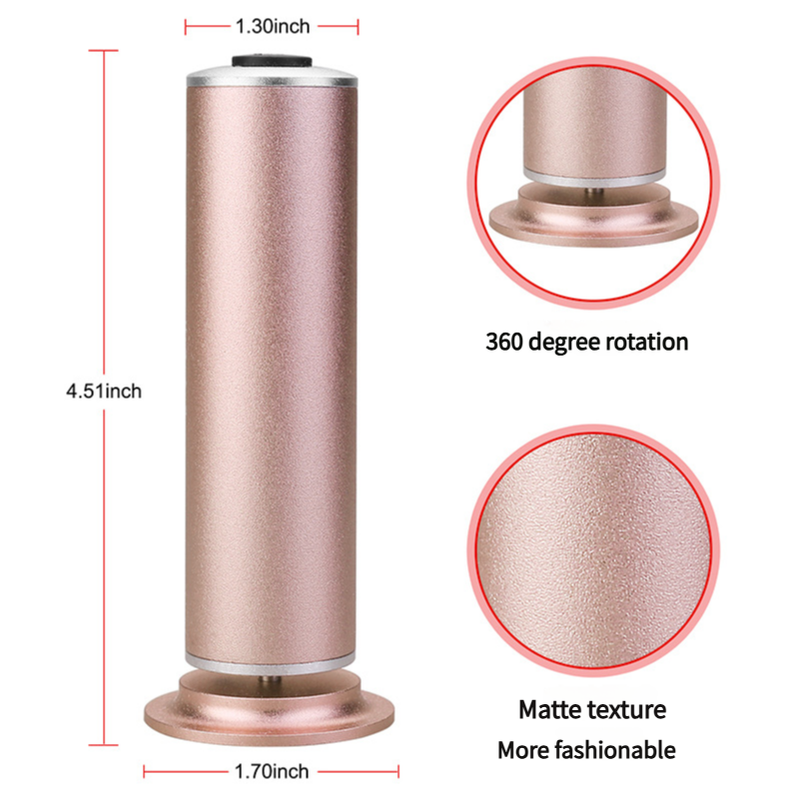 Gold Electric Foot Callus Remover - Portable Pedicure Tool for Smooth Feet-Foot Care-PEROZ Accessories