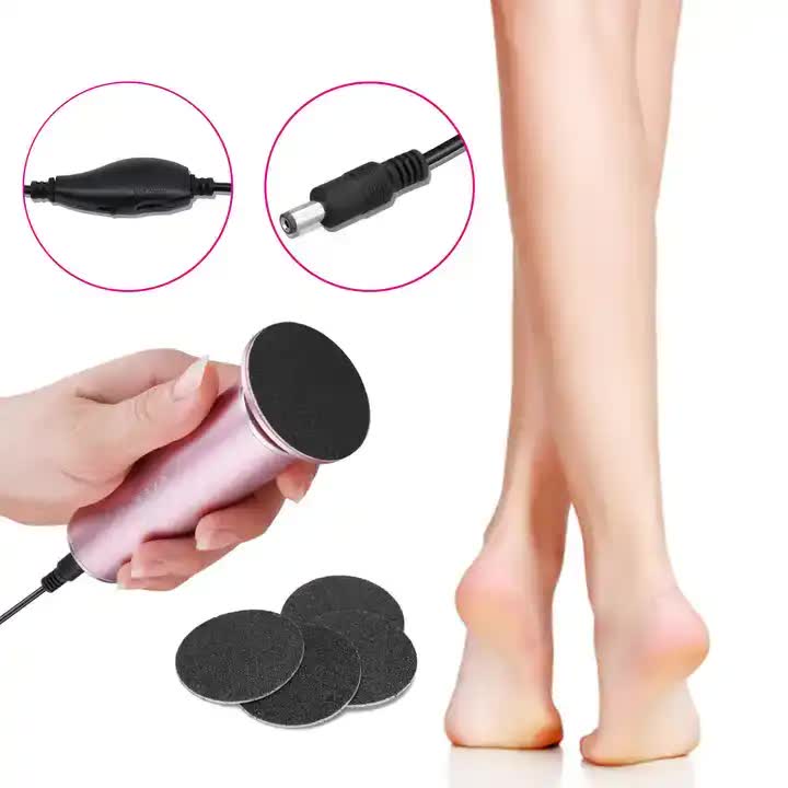 Gray Electric Foot Callus Remover - Portable Pedicure Tool for Smooth Feet-Foot Care-PEROZ Accessories