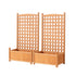 Green Fingers 2X Garden Bed Wooden 64x35x115cm Planter Raised Box Container Trellis-Home & Garden > Garden Beds > Garden Beds & Planters-PEROZ Accessories