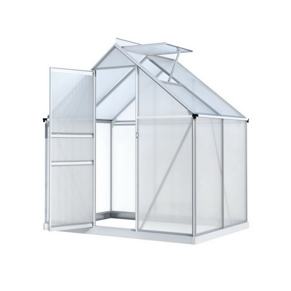 Green Fingers Greenhouse Aluminium Polycarbonate Premium Garden Storage Shed 3.1Mx1.9Mx2.0M-Home &amp; Garden > Greenhouses > Greenhouses &amp; Accessories-PEROZ Accessories