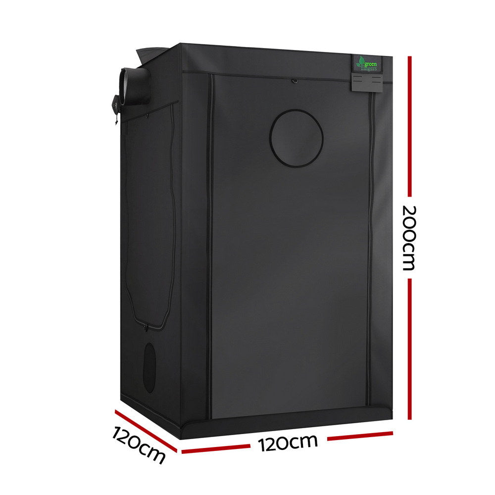 Green Fingers Grow Tent Kits 120x120x200cm Hydroponics Indoor Grow System-Home &amp; Garden > Greenhouses > Greenhouses &amp; Accessories-PEROZ Accessories