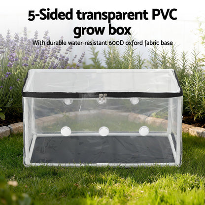 Green Fingers Mini Greenhouse 50x25x25cm PVC Cover for Mushrooms Succulents-Home &amp; Garden > Greenhouses > Greenhouses &amp; Accessories-PEROZ Accessories