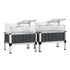 Green Fingers Raised Garden Bed x2 80x49x74cm Greenhouse Planter Box Galvanised Herb-Home & Garden > Garden Beds > Garden Beds & Planters-PEROZ Accessories