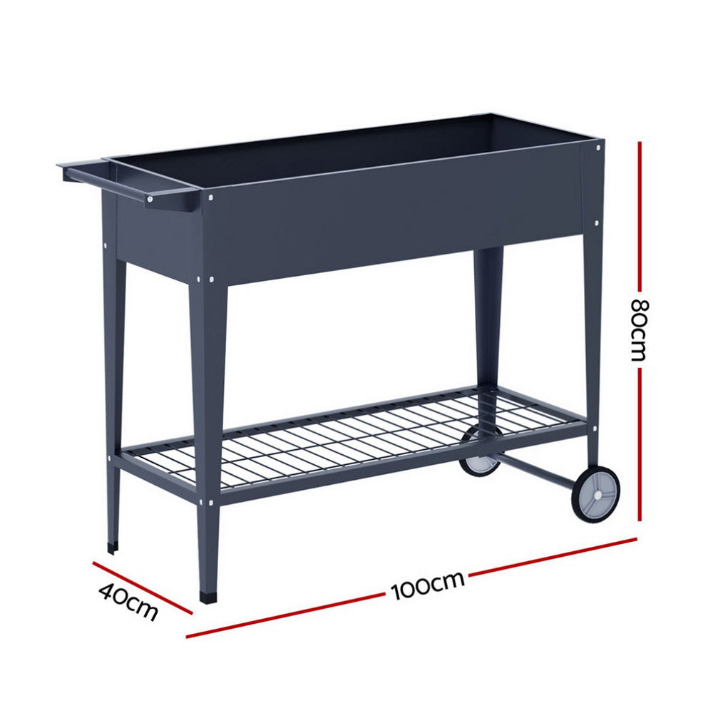 Green Fingers Raised Garden Bed x2 Elevated 100X40X80cm Planter Box Raised Container Herb-Home &amp; Garden > Garden Beds > Garden Beds &amp; Planters-PEROZ Accessories