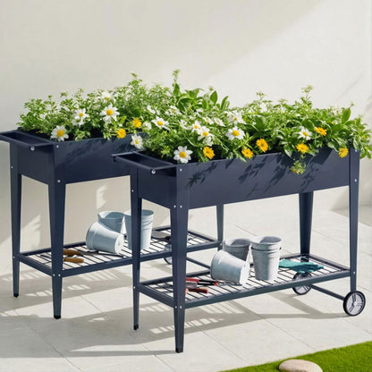 Green Fingers Raised Garden Bed x2 Elevated 100X40X80cm Planter Box Raised Container Herb-Home &amp; Garden > Garden Beds > Garden Beds &amp; Planters-PEROZ Accessories