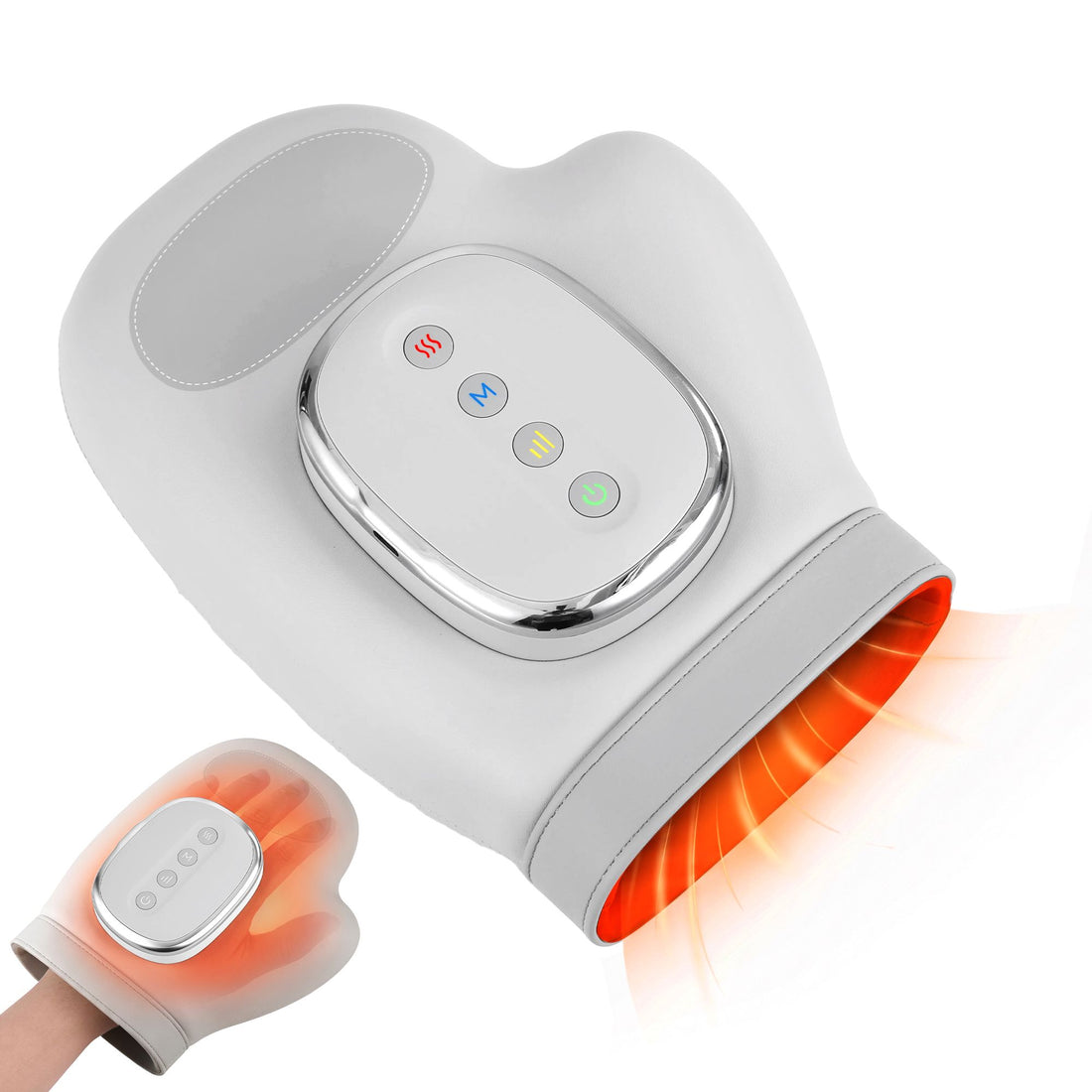 Livemor Hand Massager with Heat and Compression for Arthritis Carpal Tunnel | Large Hand Chamber Fits Left or Right Hand, with 5 Compression Levels, 3 Modes, and 3 Heat Levels, Gift for Women Men-Health &amp; Beauty > Massage &amp; Relaxation > Massagers-PEROZ Accessories