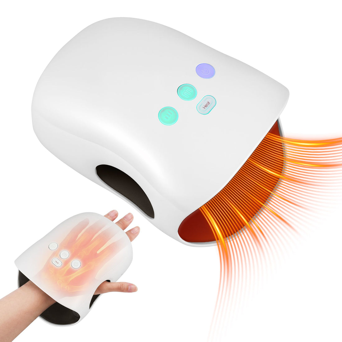 Livemor Hand Massager with Heat and Compression Cordless 3 Modes 3 Temperatures-Health &amp; Beauty > Massage &amp; Relaxation > Massagers-PEROZ Accessories