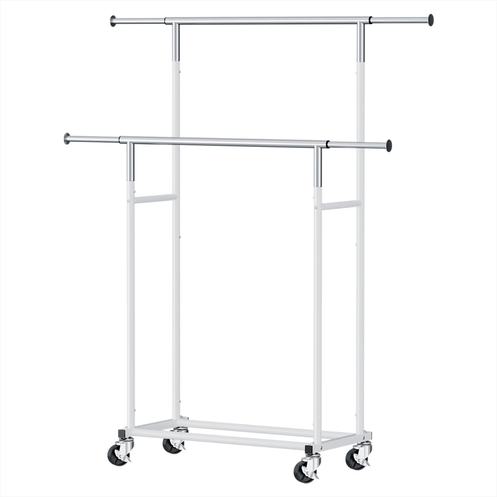 Artiss Clothes Rack Double Rod Airer Rail Coat Stand Adjustable Hanger-Furniture &gt; Living Room &gt; Coat Racks-PEROZ Accessories