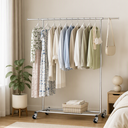 Artiss 2X Clothes Rack Airer Rail Coat Garment Stand Adjustable Hanger-Furniture > Living Room > Coat Racks-PEROZ Accessories