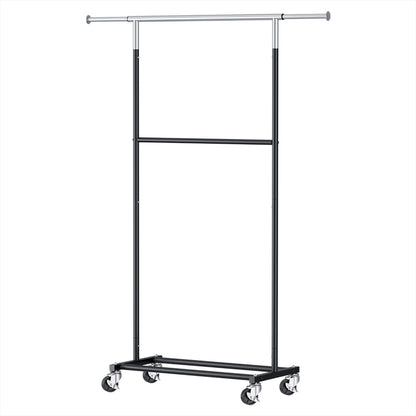 Artiss Clothes Rack Double Rod Airer Rail Coat Stand Adjustable Hanger-Furniture &gt; Living Room &gt; Coat Racks-PEROZ Accessories