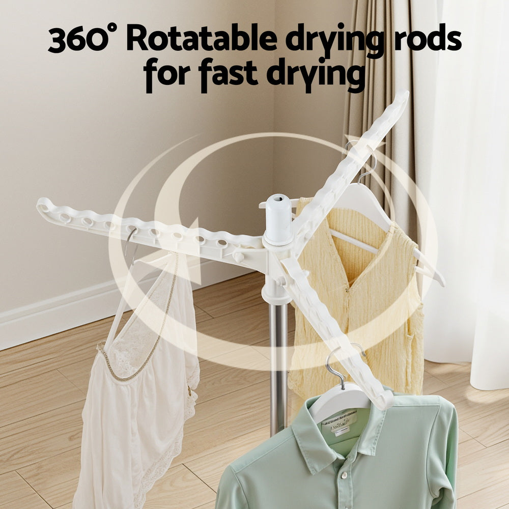 Artiss Clothes Rack Airer Rotatable Hanger Foldable 163cm-Furniture &gt; Living Room &gt; Coat Racks-PEROZ Accessories