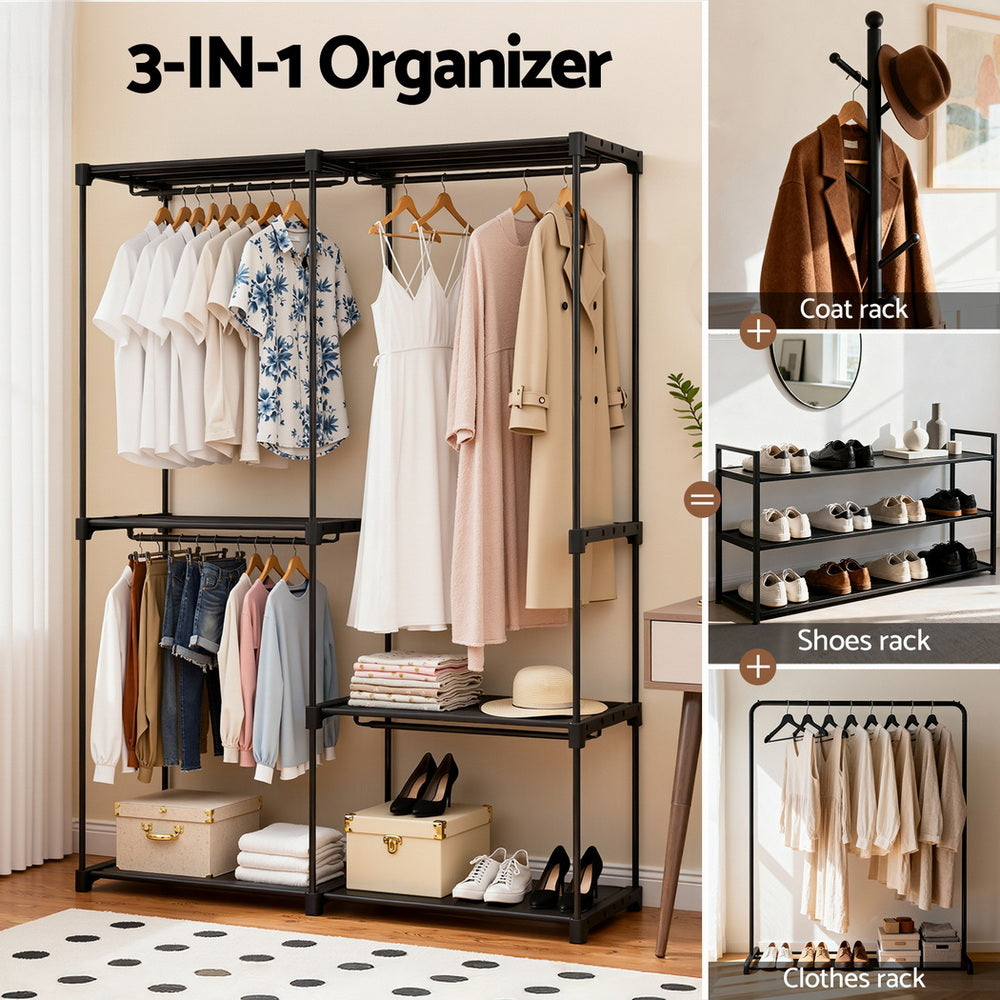 Artiss Wardrobe Clothes Rack Closet 181cm-Furniture &gt; Living Room &gt; Coat Racks-PEROZ Accessories