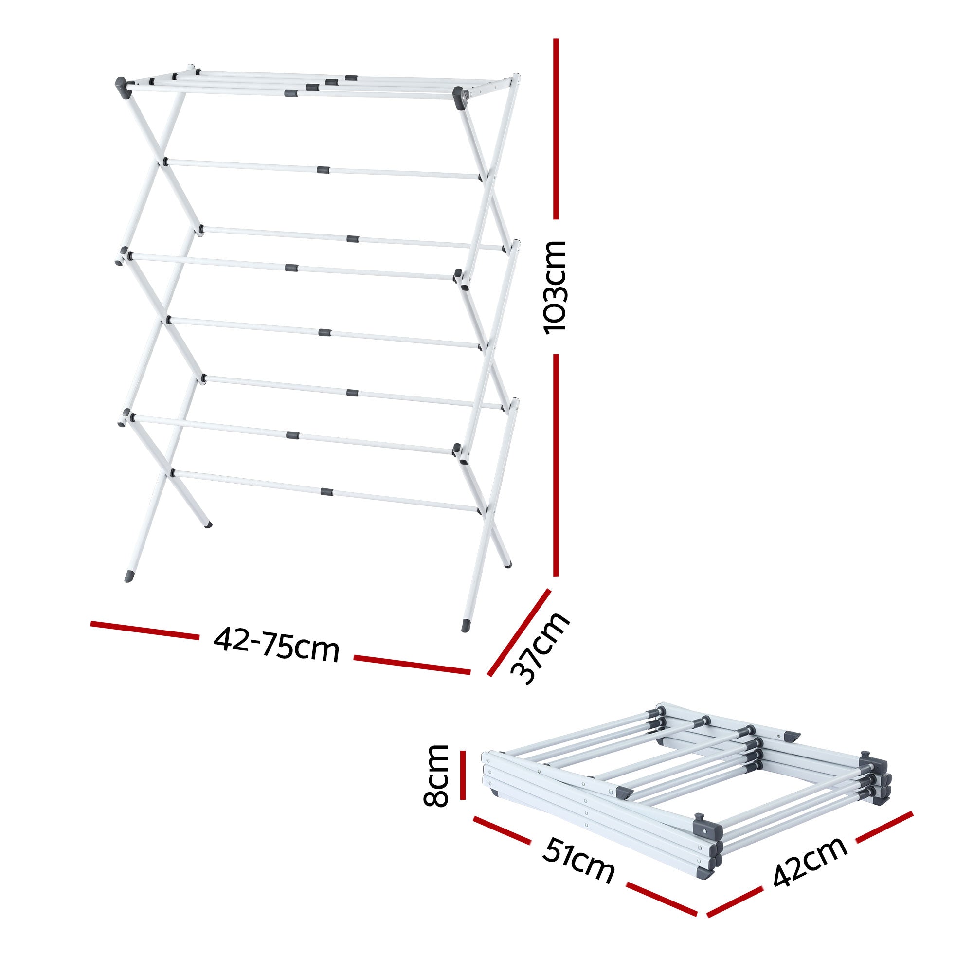 Artiss Clothes Rack Foldable Airer Drying Rack Portable No Assembly Required-Furniture > Living Room > Coat Racks-PEROZ Accessories