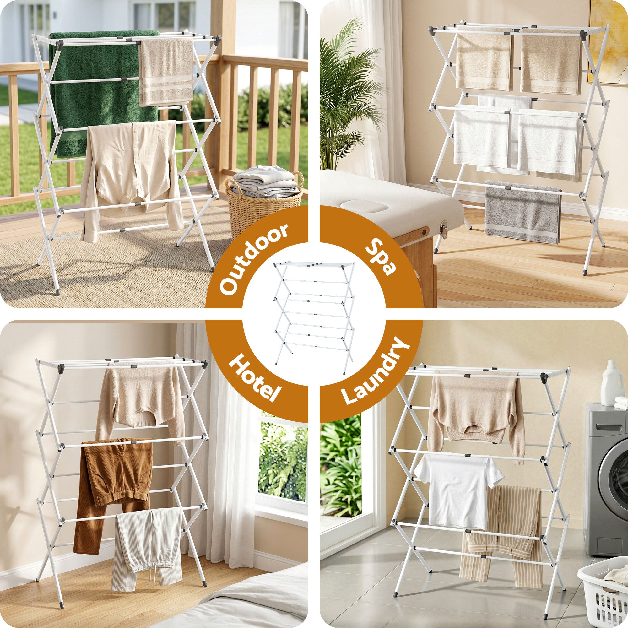 Artiss Clothes Rack Foldable Airer Drying Rack Portable No Assembly Required-Furniture > Living Room > Coat Racks-PEROZ Accessories