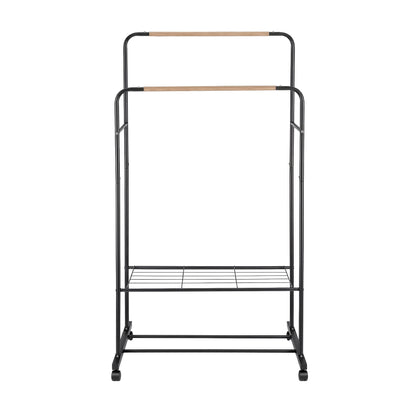 Artiss Clothes Rack Double Rod Airer Rail Coat Stand Hanger Storage Shelf-Furniture > Living Room > Coat Racks-PEROZ Accessories