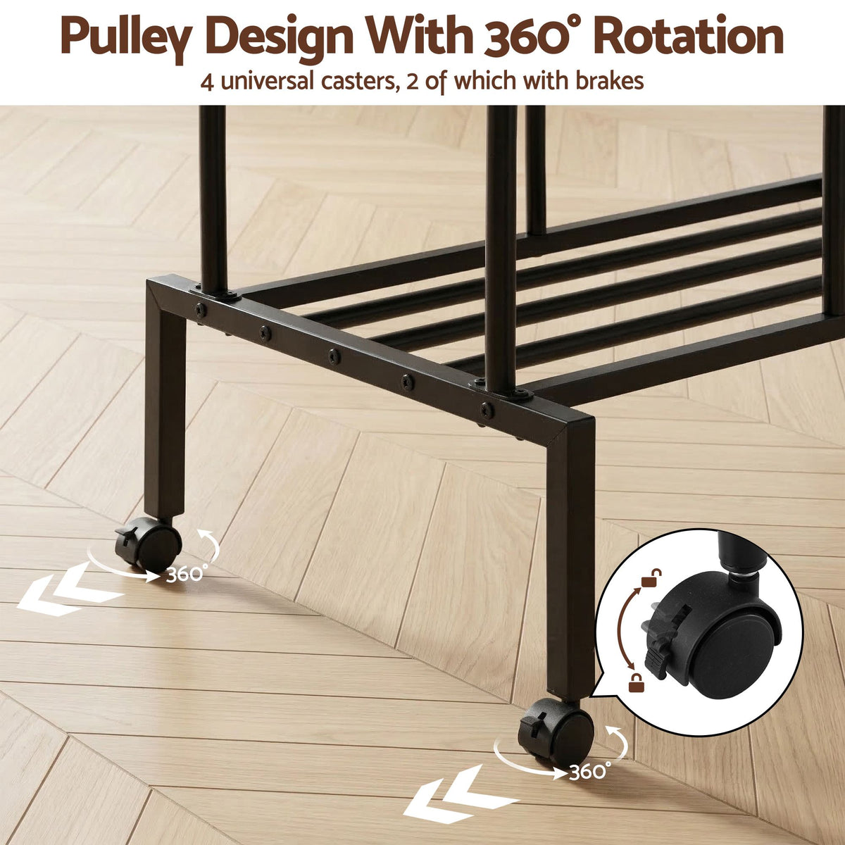 Artiss Clothes Rack Double Rod Airer Rail Coat Stand Hanger Storage Shelf-Furniture > Living Room > Coat Racks-PEROZ Accessories
