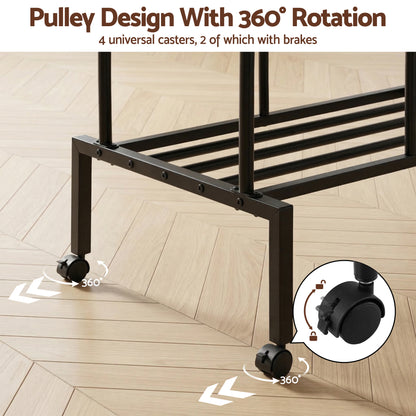 Artiss Clothes Rack Double Rod Airer Rail Coat Stand Hanger Storage Shelf-Furniture > Living Room > Coat Racks-PEROZ Accessories