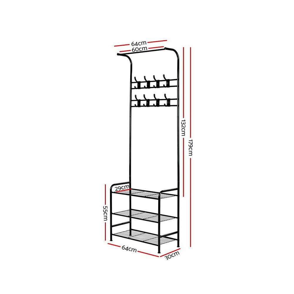 Artiss Clothes Rack Coat Stand 179cm Hanger Rail Closet-Coat Racks-PEROZ Accessories