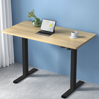 Artiss Standing Desk Motorised White Oak 120CM-Office Desks-PEROZ Accessories
