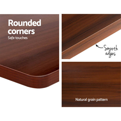 Artiss Standing Desk Motorised Walnut 140CM-Office Desks-PEROZ Accessories