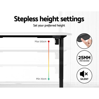 Artiss Standing Desk Motorised White 120CM-Office Desks-PEROZ Accessories