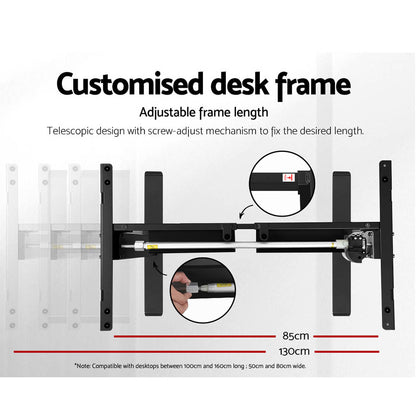 Artiss Standing Desk Motorised White 120CM-Office Desks-PEROZ Accessories
